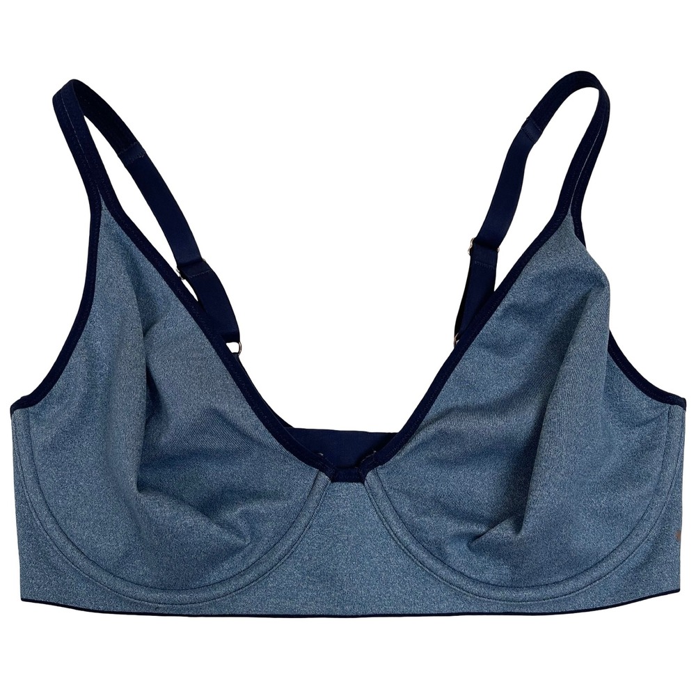 Aerie‎ Real Me Women 34DD Blue Heather Full Coverage Underwire Bra Metallic Star
